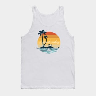 Island vibes retro beach sunset Tank Top